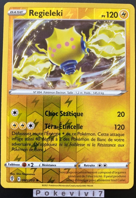 Carte Pokemon REGIELEKI 060/203 Holo Reverse Epée et Bouclier 7 EB07 FR NEUF