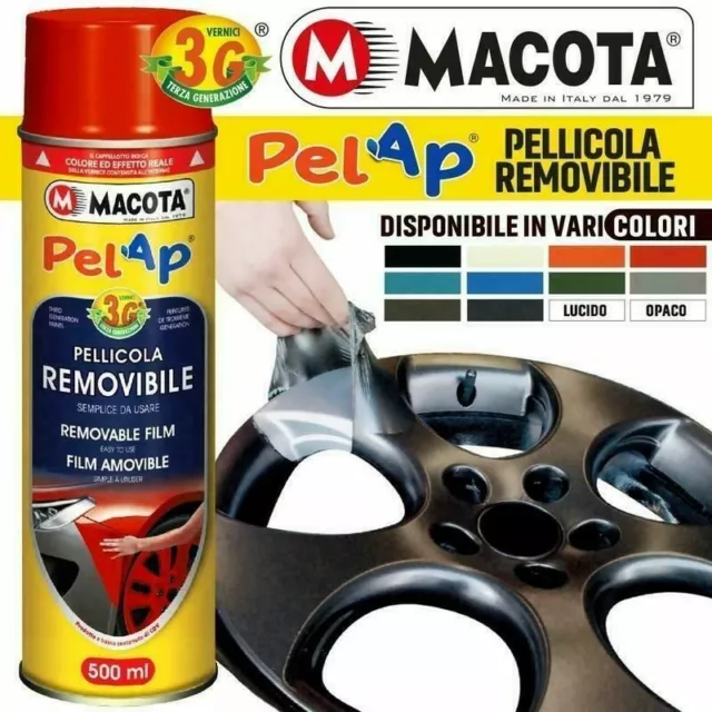 MACOTA PELAP vernice rimovibile Spray 500ml Wrapping Tuning Cerchi Car