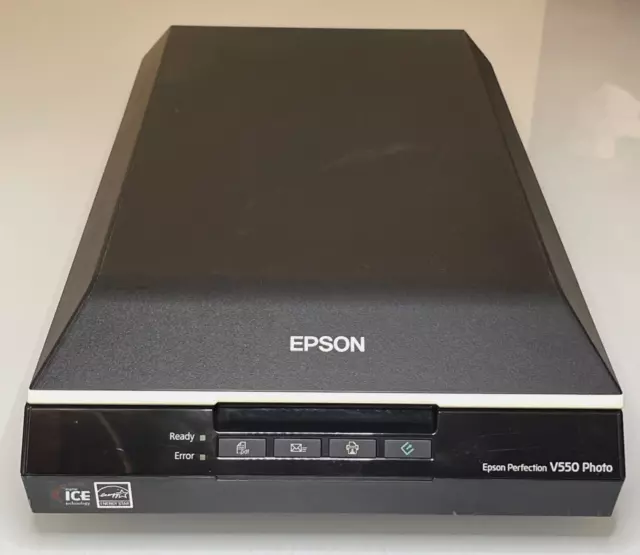 Epson Perfection V550 Photo Color Scanner 6400 dpi - Black / No power Cord