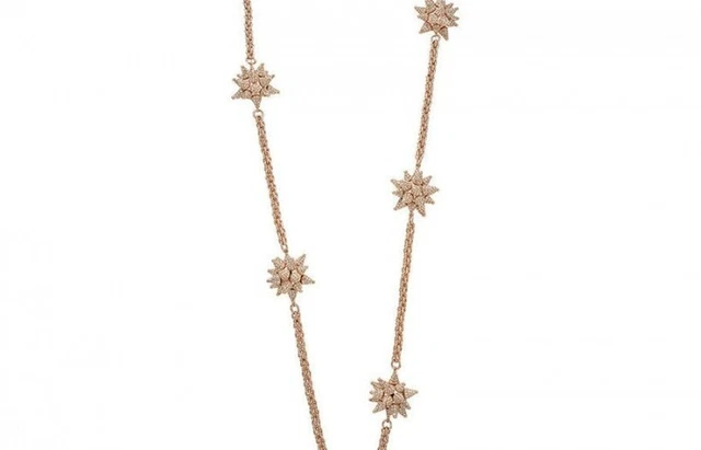 NIB $799 Atelier Swarovski Kalix Strandage Necklace Rose Gold plating #5229425