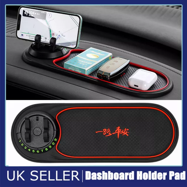 Car Phone Holder Anti Skid Pad Stand Non-Slip Dashboard Mount Mat Number Parking