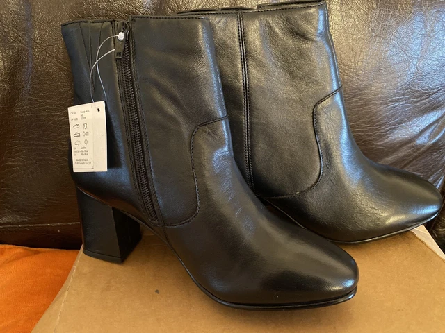 LOVELY HEAVENLY SOLES Leather Ankle Boots Size 5 Black BNIB