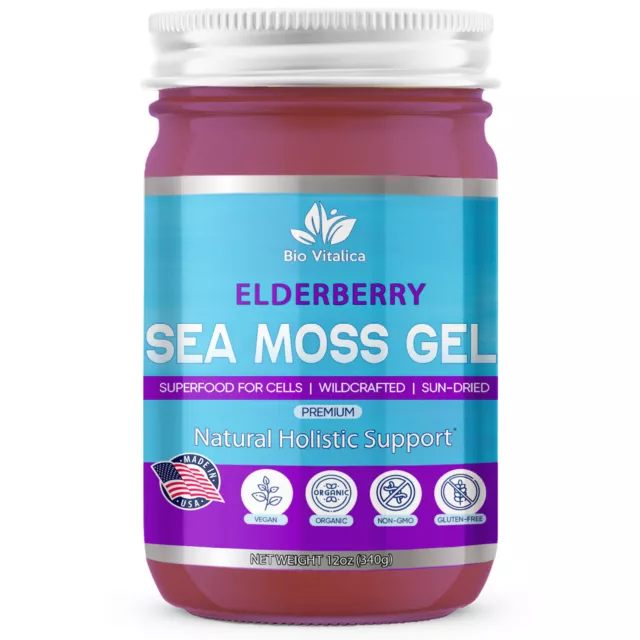 Sea Moss Gel - Irish sea Moss raw Organic  - Dr Sebi - Vegan superfood for Cells
