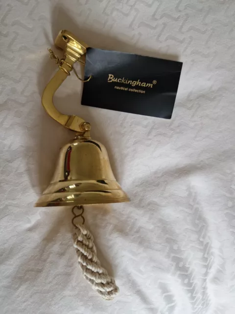 Wall Mounted Ship Bell Solid Brass Bell - 3 inch diameter