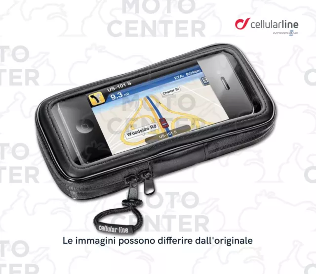 Supporto Cellular Line Per Smartphone Fino A 4,0” Per Moto Manubri Non Tubolari