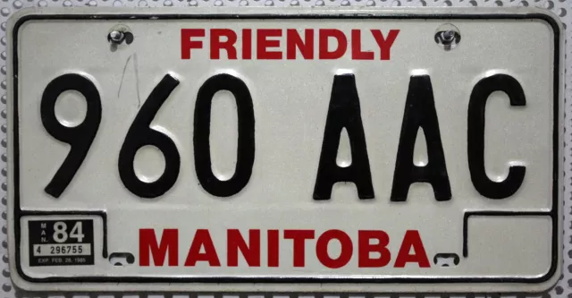 Kanada Nummernschild Auto Kennzeichen Schild Manitoba License Plate Canada / AAC