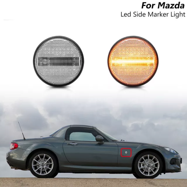 Clair Clignotants latéraux à LED pour Mazda MX-5 MK1 MK2 MK3 NA NB NC 1989-2015