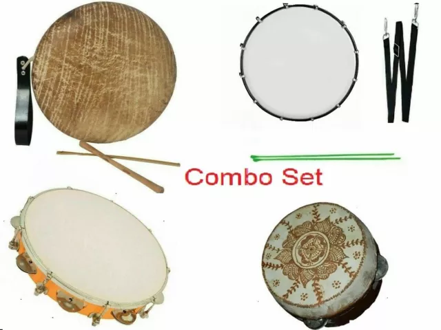 Musical Percusión Thappu Tambor Tasha Dafli Khanjeera Pequeño Instrumentos Juego