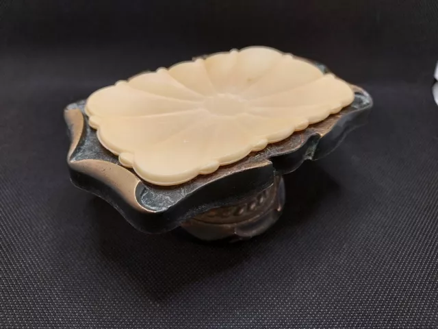 Vintage Amerock Carriage House Soap Dish Pedestal Bathroom Gold Tone