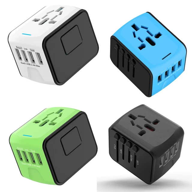 Universal Travel Adapter USB Charger UK US EU AU Plug Converter Adaptor AC Power