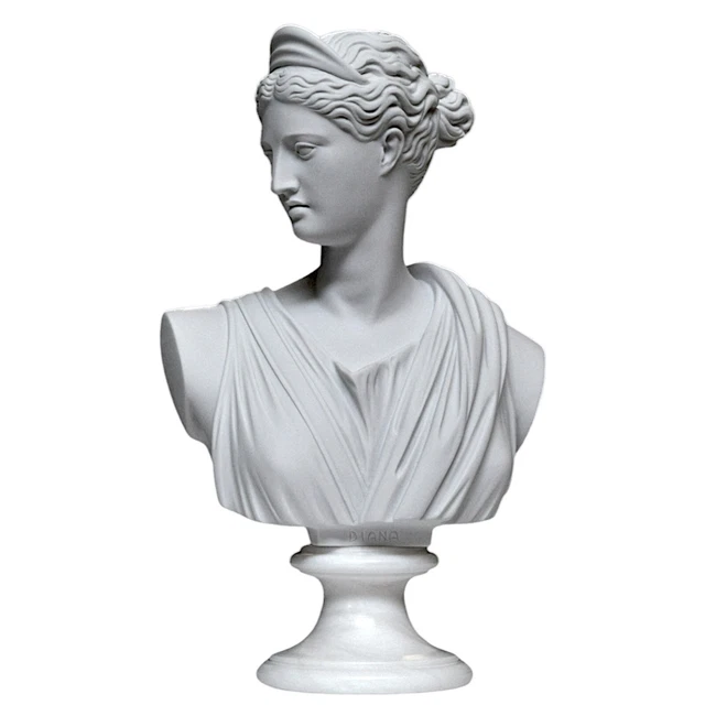 Buste d'Artémis - Déesse olympienne (bronze) - sculpture en marbre
