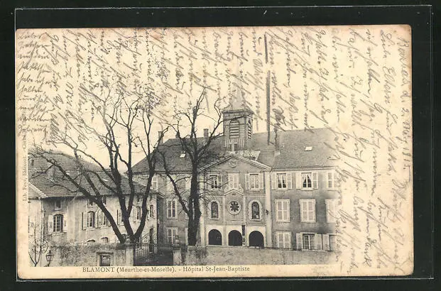 CPA Blamont, Hôpital St-Jean-Baptiste 1915