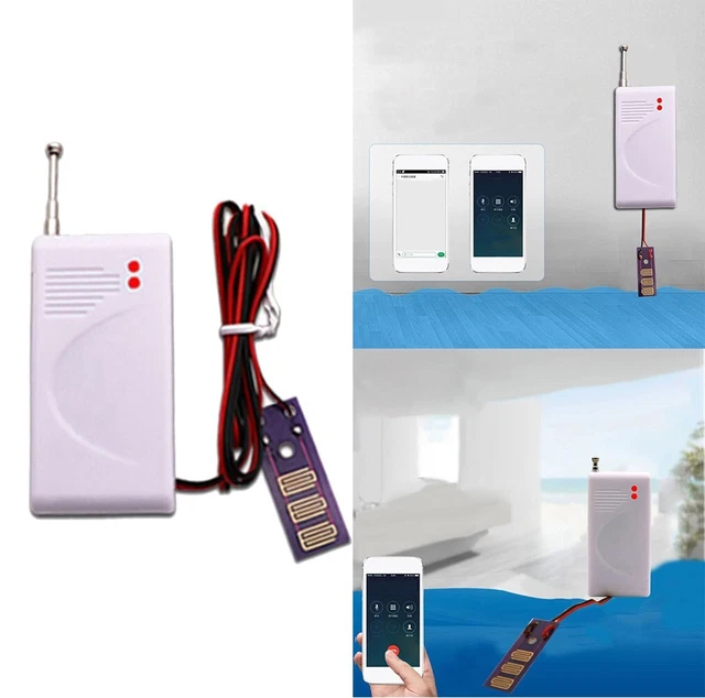 Sensor de nivel de agua de seguridad familiar 15mA 433MHz radiofrecuencia ABS espacio en blanco