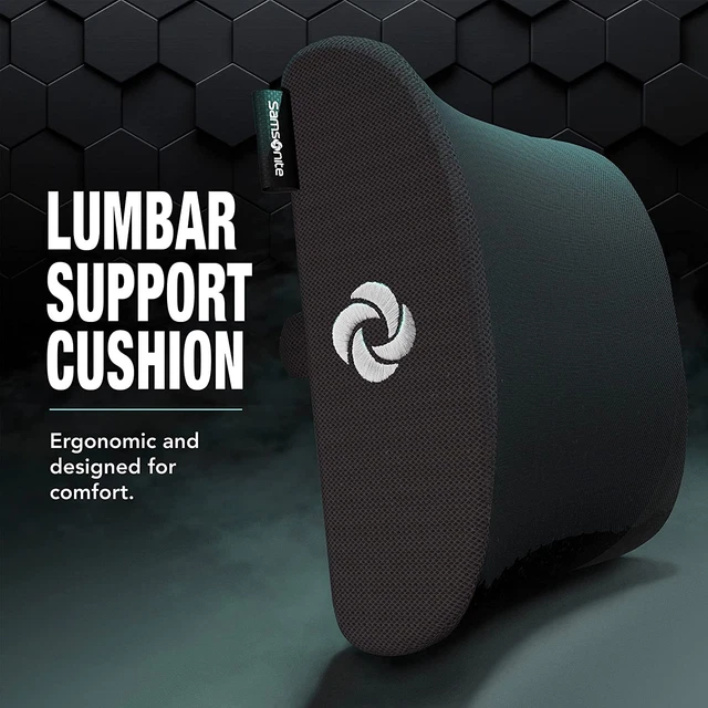 SAMSONITE - [OUR MOST COMFORTABLE] Lumbar Support Pillow For Office Chair and Ca 6