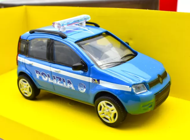 Modellino auto Polizia scala 1:43 Fiat Panda diecast da collezione modellismo