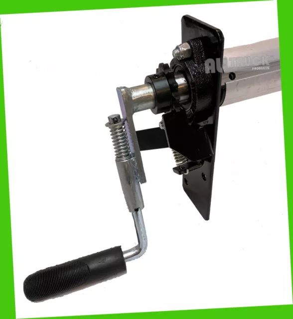 PREMUIM Hand Crank Tarp Kit with Black Mesh Tevlar Dump Truck Trailer Tarp