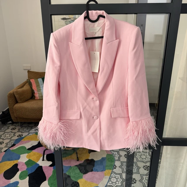 ジャケット ZARA FEATHER CUFF BLAZER 3419/324/401 ZARA NEW WOMAN FEATHER CUFF BLAZER JACKET PINK XS-XL 3419