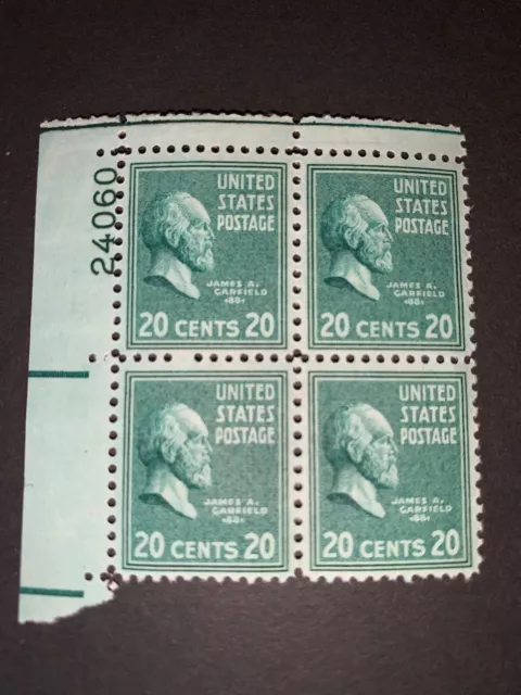 820 15 Cents James Buchanan MNH Plate Block US Stamps F/VF