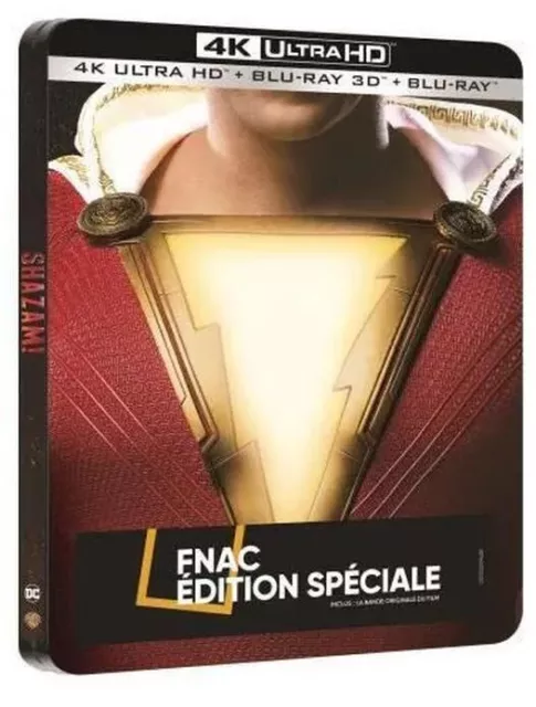 Shazam - Steelbook Edition Spéciale Fnac - 4K + BluRay 2D + BluRay 3D +CD +Flyer