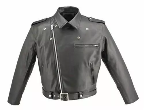 Uomo Fatto IN USA Anteriore Quarto Horsehide Moto Giacca Con Pelle Foderato G 2