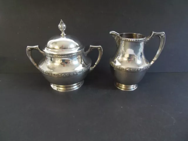 Jugendstil Zuckerdose und Milchkänchen Gebr. Kühn 800er Silber