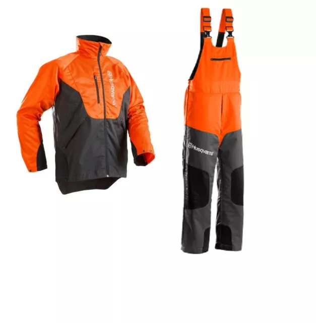 Husqvarna Set-Schnittschutzhose-Latzhose und Arbeitsjacke Classic