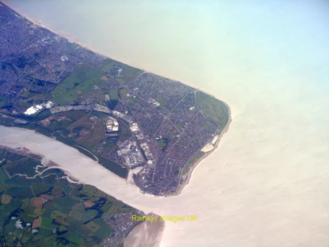 Aerial Photo 12x8 (A4) Fleetwood and the River Wyre  c2017