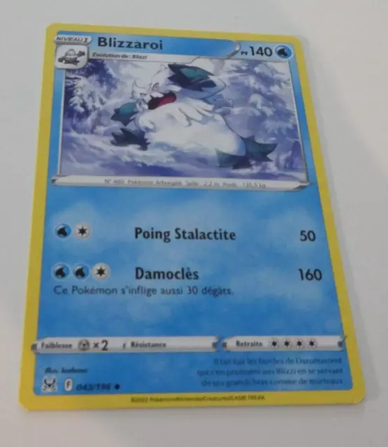 Pokemon Origine Perdue Francaise Card Carte Blizzaroi 043/196 Vf Fr Jcc Neuf
