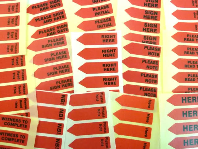 40 Alerta Roja Flecha Etiquetas, Desmontable Pegatinas Para Documentos, Cartas,