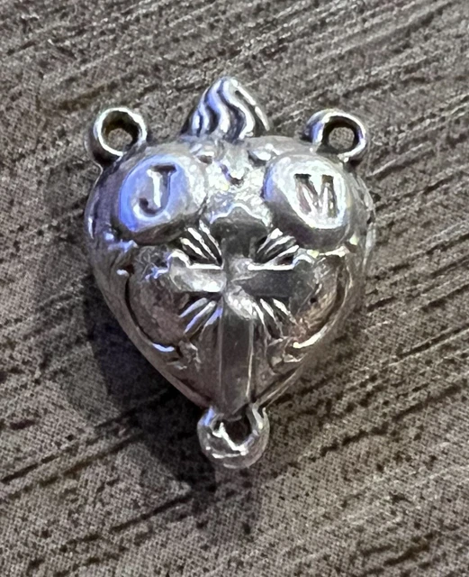 Pendentif Ancien Épingle Religieuse En Argent - Occasion - Réf 128-25/A2-39