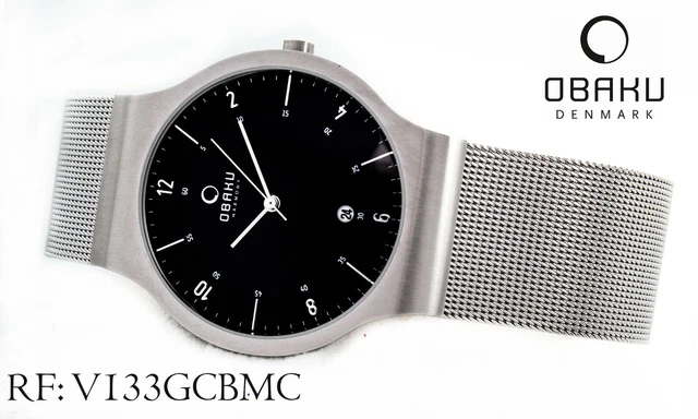 Montre Bracelet Obaku Harmony Pour Homme - Boîtier Argenté, Bracelet Maille - Neuf Sans étiquette