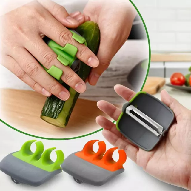 Two Finger Fruit and Vegetable Peeler Slicer Kitchen Gadgets NICE N3Z9