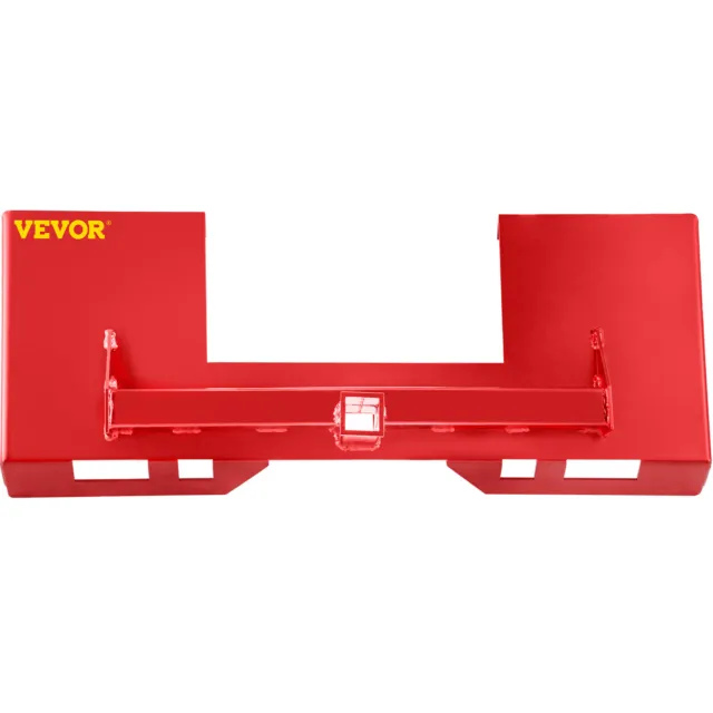 VEVOR 1/4" Skid Steer Mount Plate Adapter Loader Quick Tach Attachment Red
