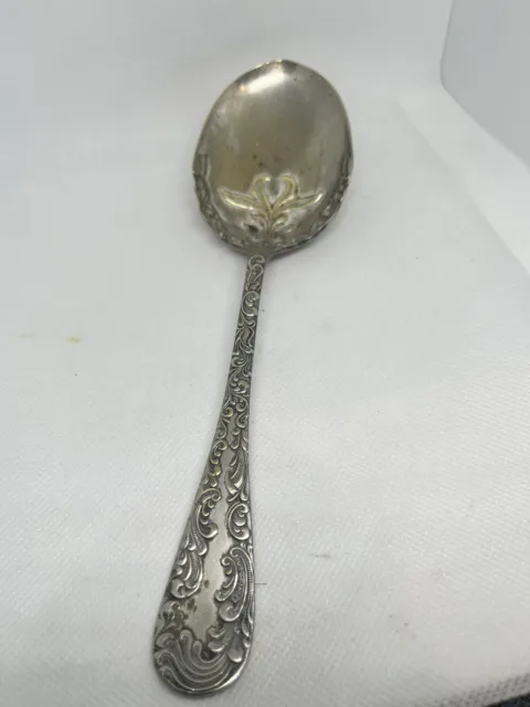 Vintage Crown Silver Plate Co Silverplate Salad Serving Spoon 8.5"