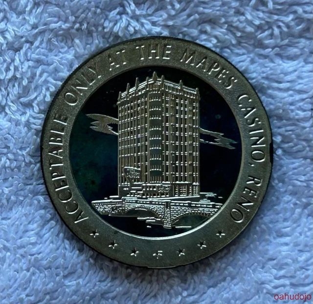 1967 FRANKLIN MINT MAPES Hotel Casino Reno Sterling Silver Proof Gaming