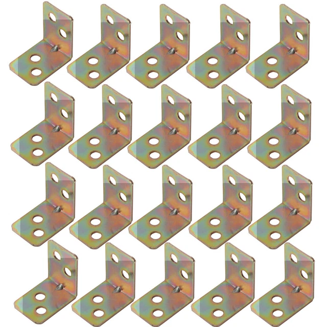 Angle Bracket Metal Corner Brace L Shaped Right Angle Bracket 24x24mm, 20pcs