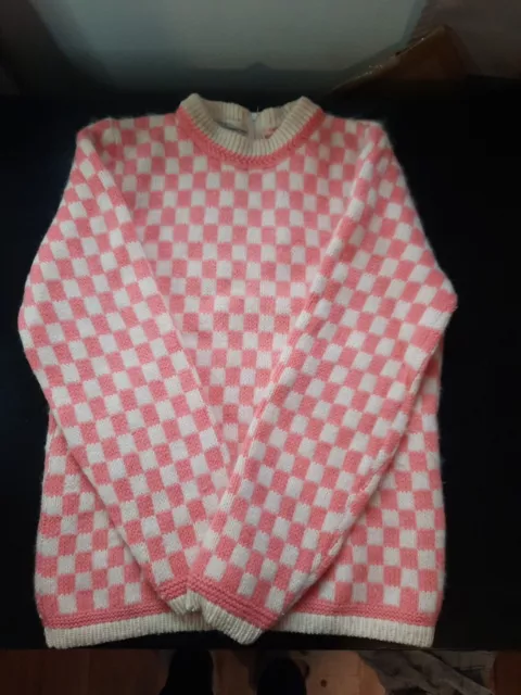 Bobbie Brook's Vintage Girls Sweater, Angora Rabbit & Wool 1950's exc. cond.