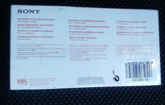Lot De 2 Cassettes VHS Sony EC 45 – C PAL Secam – Neuves Sous Blister