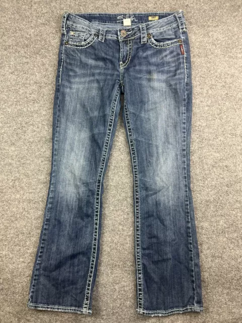 Silver Aiko Bootcut Jeans Women's W31 x L31 Medium Blue Wash Low Rise