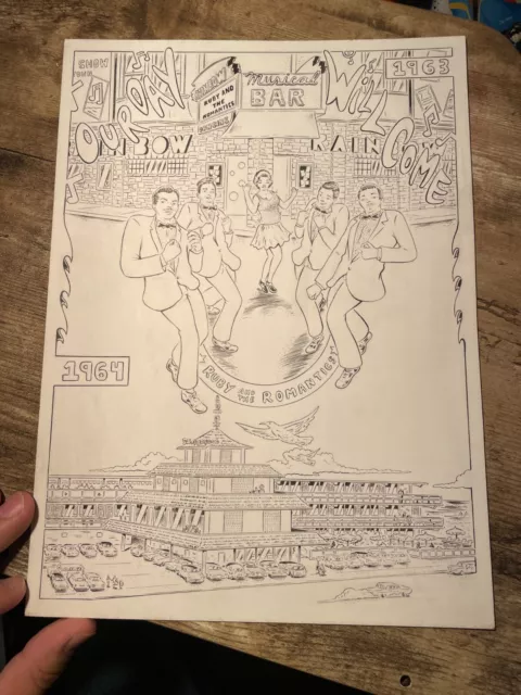 Original Comic art - Jasorka - Wildwood Days of Doo Wop - Ruby & Romantics