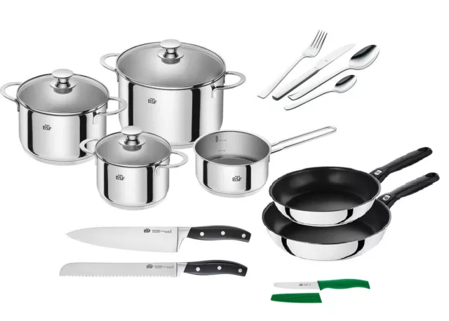 Kit de démarrage Zwilling BSF, 1 pièce à 10 pièces, casseroles, casseroles, couteaux, couverts