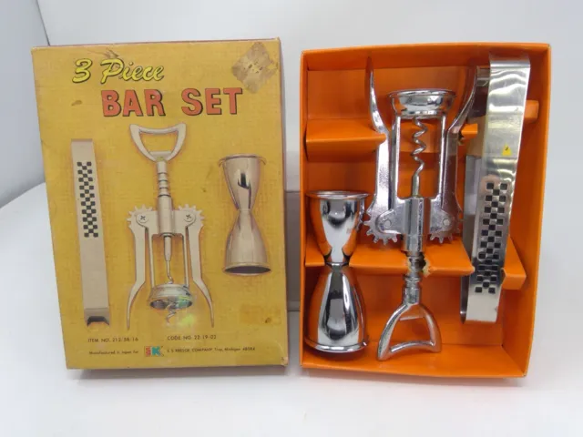 Vintage S. S. Kresge Company Boxed 3 Piece Bar Set