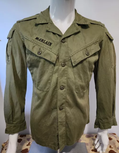 1971 Dated Vietnam Era Pixie Shirt Combat Jungle Green Australian