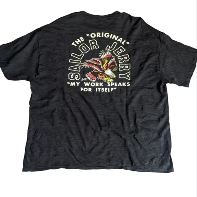 The Original Sailor Jerry Spiced Rum New Black Shirt Mens Size XL