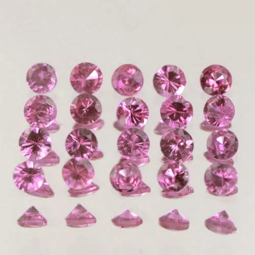 1.6mm Lot 1,2,6,10pcs Round Diamond Cut Calibrated Size Natural Pink SAPPHIRE