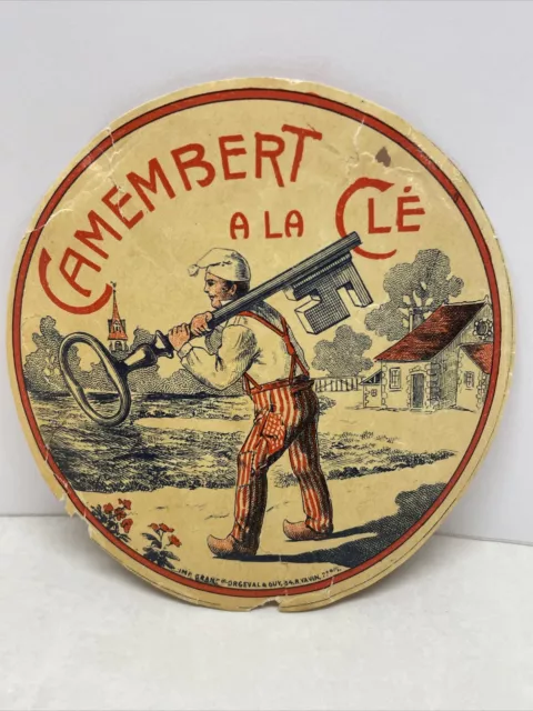 Ancienne Étiquette De Fromage:  Camembert A La Clé.         ( Non Situé )