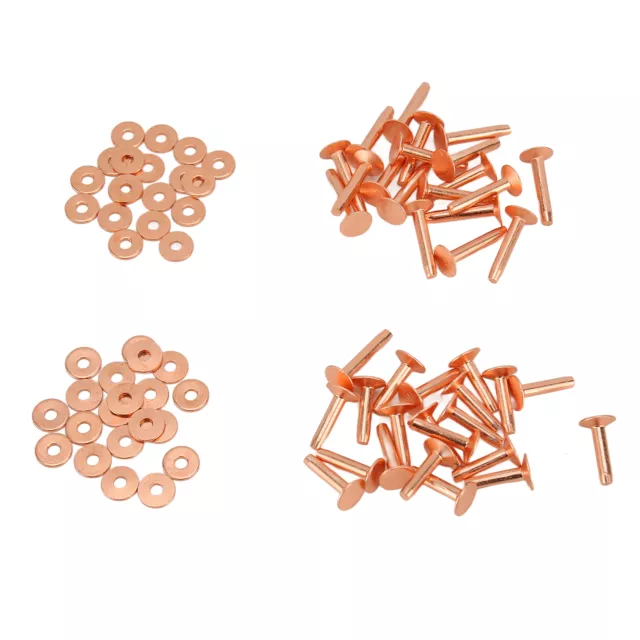 Copper Rivets And Burrs, Solid Brass Rust-proof Studs Leather