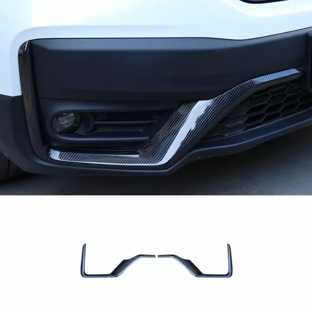 For Honda CR-V 2020-2022 Carbon Fiber Front Bumper Grille Lower Strip 2pcs