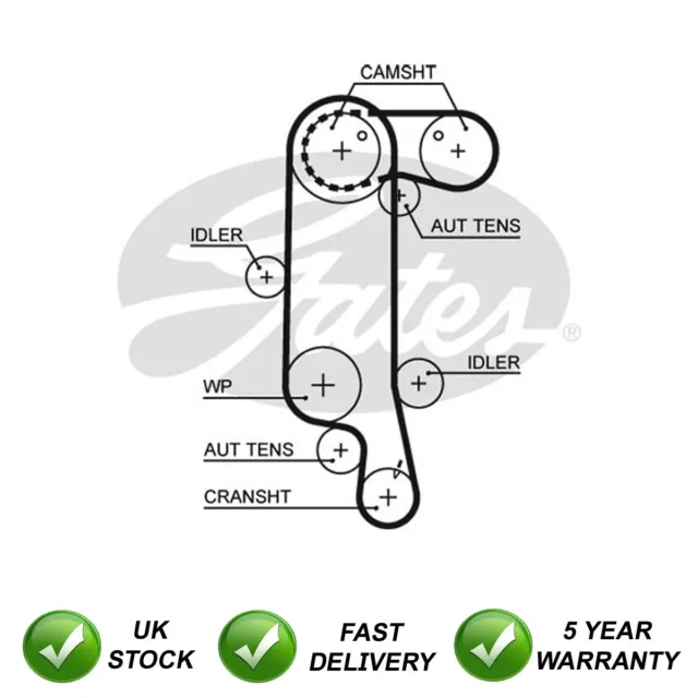 Timing Cam Belt SJR Fits Seat Ibiza Skoda Fabia VW Polo Golf 1.0 1.4 1.6 #2