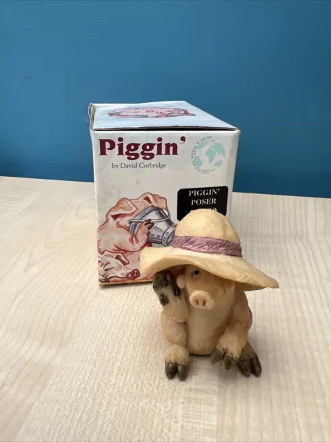 Piggin Poser Handmade Pig Collectables by David Corbridge Vintage 1993